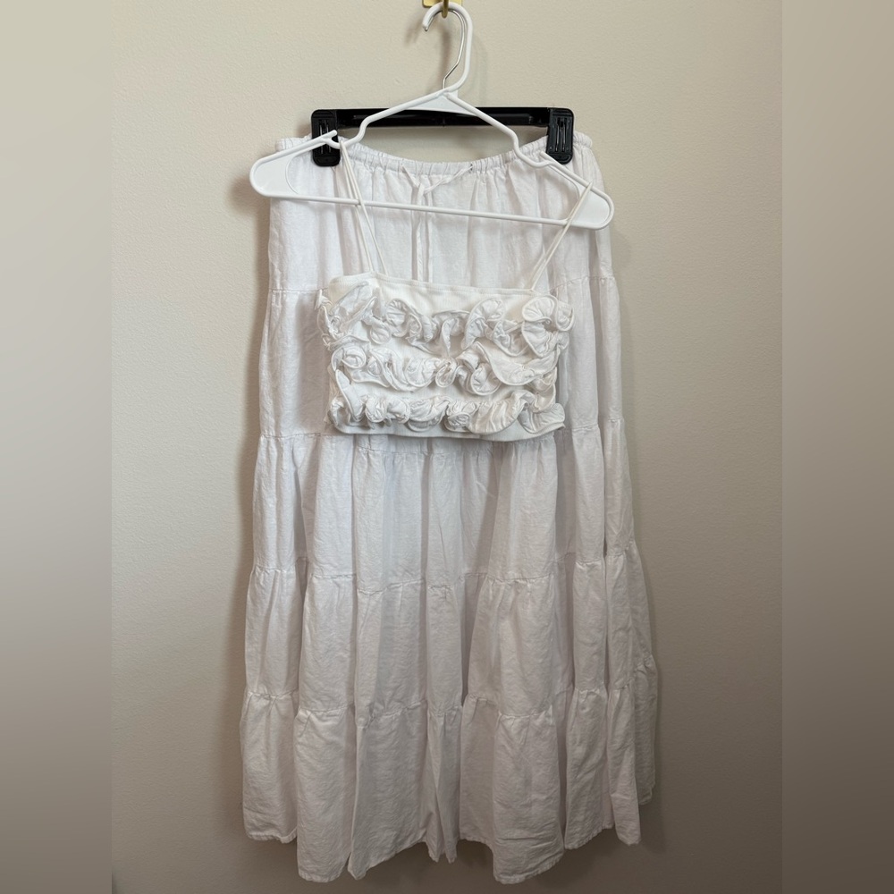 Caroline Constas White Two Piece Set